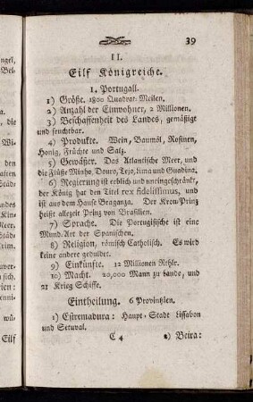 II. Eilf Königreiche.
