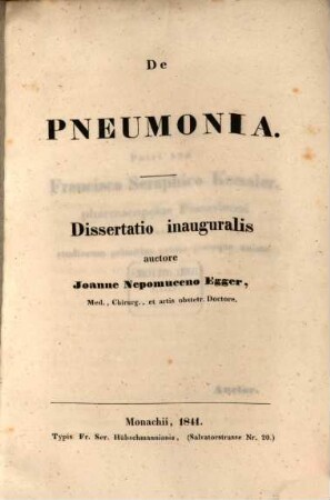 De pneumonia