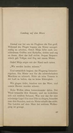 Landung auf dem Meere