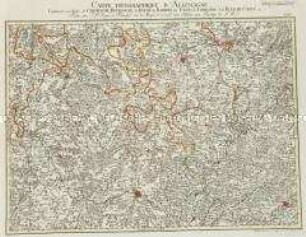 Grand Atlas . Bl. 65 (Champagne, Burgund, Bar,Lothringen): Contenante une Partie de Champagne, Bourgogne, du Duché de Barrois, des Etats de Lorraine et de Franche Comté et.