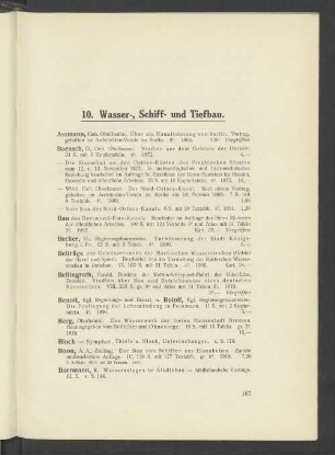 10. Wasser-, Schiff- und Tiefbau.