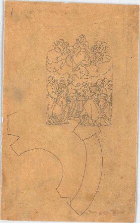 Voit, August von; Kapelle - Altarbild - Entwurf (Teilansicht)
