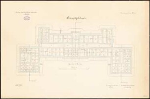 Schullehrer-Seminar, Ragnit Hauptgebäude: Grundriss der Bankette 1:100