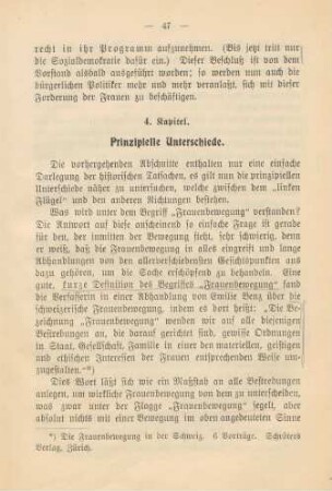 4. Kapitel. Prinzipielle Unterschiede