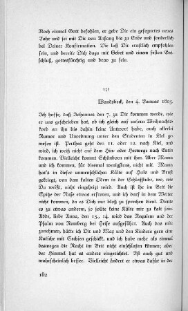 131 Wandsbeck, den 4. Januar 1805.