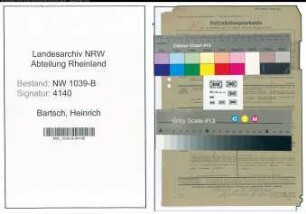 Entnazifizierung Heinrich Bartsch , geb. 19.12.1892 ()