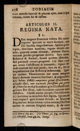 158-174, Articulus II. Regina Nata.