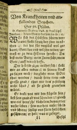 Von Kranckheiten und anfallenden Seuchen.