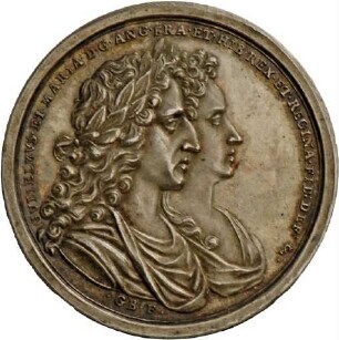 Medaille auf die Krönung von König Wilhelm III. von England, 1689