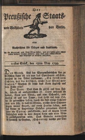20stes Stück, den 18ten May 1799