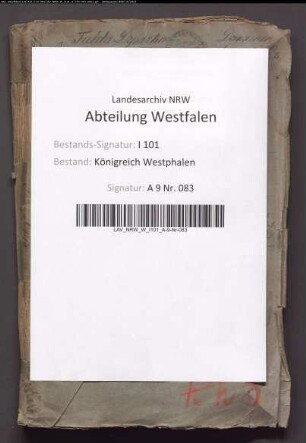 Domänenrevenuenetats vom Distrikt Höxter
