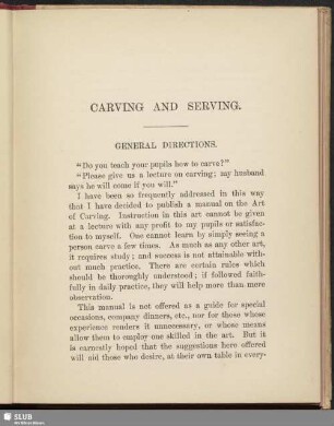 General directions