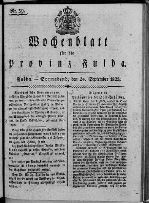 Nr. 39, Ausgabe vom 24. September 1825