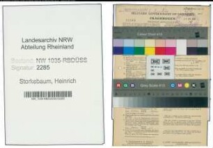 Entnazifizierung Heinrich Storkebaum , geb. 10.08.1903 (Steiger)