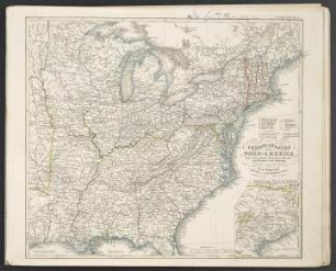Verein-Staaten von Nord-America mit Ausnahme Florida’s und der westlichen Territorien [Hand-Atlas über alle Theile der Erde nach dem neuesten Zustande und über das Weltgebäude]