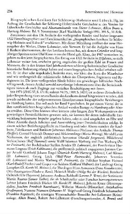Biographisches Lexikon für Schleswig-Holstein und Lübeck, hrsg. im Auftrag der Gesellschaft für Schleswig-Holsteinische Geschichte und des Vereins für Lübeckische Geschichte und Altertumskunde von Dieter Lohmeier, Alken Bruhns u.Hartiwg Molzow, Bd. 9, Neumünster : Neumünster, Wachholtz, 1991