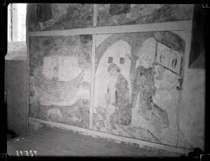 Pfarrkirche; Nordwand-Fresken nach der Restaurierung