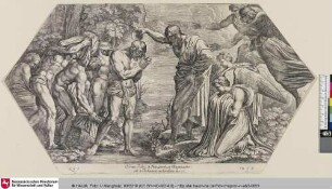 [Jesus Christus wurde am Jordan von Johannes getauft.; Jésus Christ baptisé dans le Jourdain par saint Jean.]
