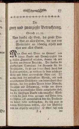 Die zwey und zwanzigste Betrachtung