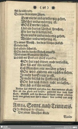 Am 14. Sonnt. nach Trinitatis
