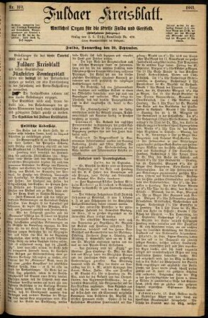 Ausgabe vom Donnerstag, den 20. September 1883.