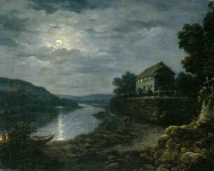 Die Elbe in Blasewitz bei Dresden bei Nacht