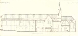 Gärtner, Friedrich von; Heilsbronn; Münsterkirche - Längsschnitt