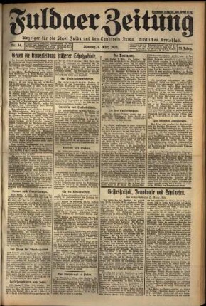 Erste Ausgabe vom Sonntag, den 04. März 1928.