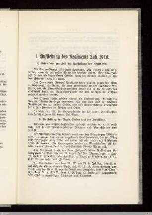 b) Aufstellung des Regts.-Stabes und der Bataillone
