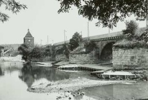 Esslingen, Pliensaubrücke : Esslingen. Pliensaubrücke am Torturm. Ansicht von Südwesten