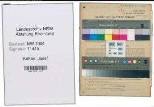 Entnazifizierung Josef Kaftan , geb. 31.01.1891 (Kuefer)
