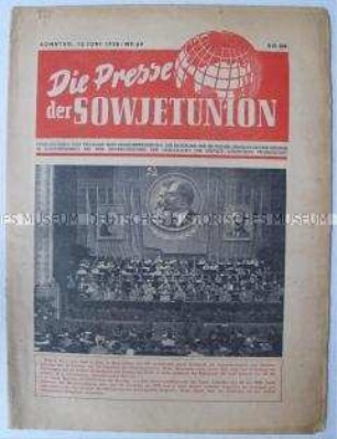 Bulletin zur sowjetischen Presse u.a. zum Parteitag der Kommunistischen Partei Bulgariens