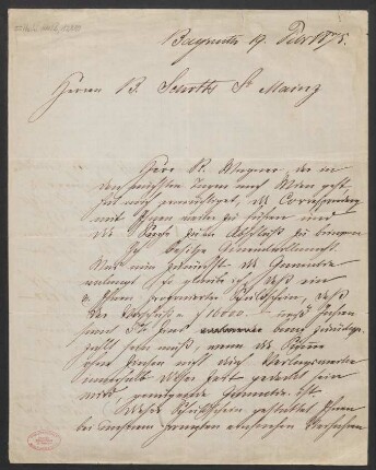 Brief an B. Schott's Söhne : 19.02.1875