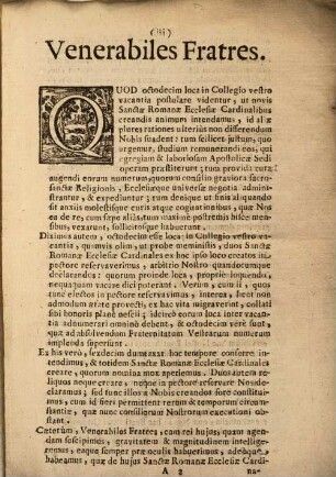 Allocutio Sanctissimi Domini Nostri Benedicti ... Papae XIV. habita in Consistorio Secreto feria secunda XXVI. Novembris MDCCLIII