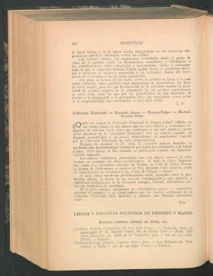 Libros y folletos recibidos en Febrero y Marzo