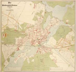 Plan der Residenzstadt Potsdam und Umgebung