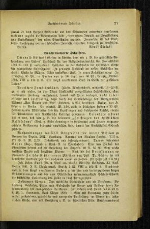 Beachtenswerte Schriften