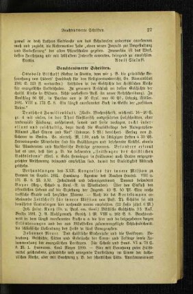 Beachtenswerte Schriften