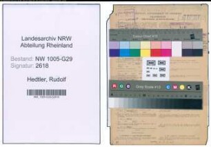 Entnazifizierung Rudolf Hedtler , geb. 29.03.1897 (Bahnsekretaer)