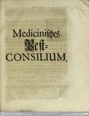 Medicinisches Pest-Consilium