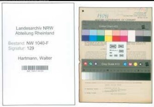 Entnazifizierung Walter Hartmann , geb. 20.05.1913 (Zollbeamter)