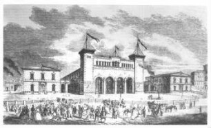 140 Jahre Bayerischer Bahnhof in Leipzig: der Bahnhof der Sächsisch-Bayerischen Eisenbahn in Leipzig 1844
