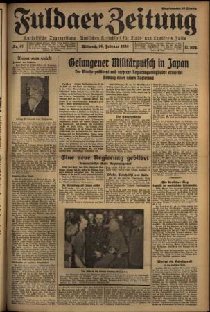 Ausgabe vom Mittwoch, den 26. Februar 1936.