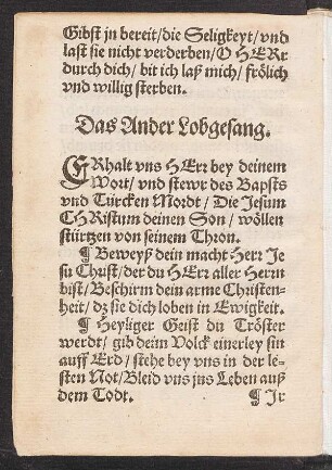 Das Ander Lobgesang. ||