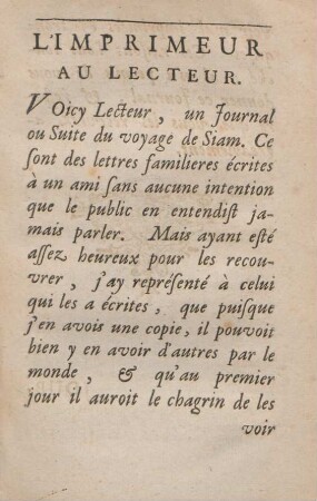 L'imprimeur au lecteur