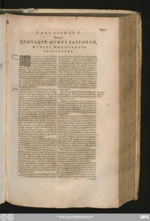 Pars Secunda, Docens Quosque Munus Pastorum, Muneri Magistratus Subiiciatur.