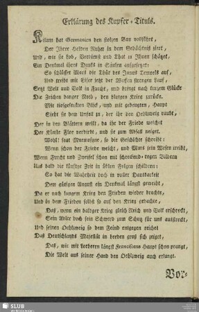 Erklärung des Kupfer-Tituls