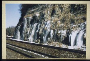 Eisbildung beim ehemaligen Posten 129 in km 61+6