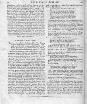 Cynegeticon oder Jagdgesang. Hrsg. v. F. C. G. Perlet. Leipzig: Hahn 1826