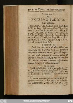 Articulus II. De Extremo Iudicio.